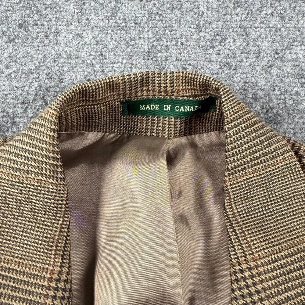 Lauren Ralph Lauren Blazer Mens 42L Brown Glen Plaid Wool Sport Coat Canada